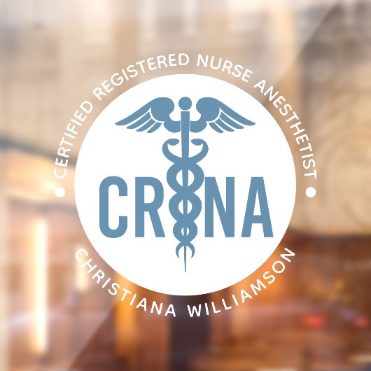 Aangepast CRNA-gecertificeerd geregistreerde verpl Raamsticker (Vel 2)