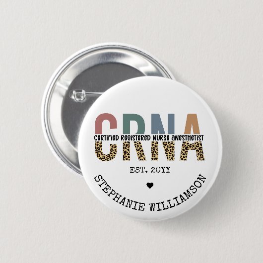 Aangepast CRNA-gecertificeerd geregistreerde verpl Ronde Button 5,7 Cm (Voorkant /achterkant)
