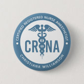 Aangepast CRNA-gecertificeerd geregistreerde verpl Ronde Button 5,7 Cm (Voorkant)