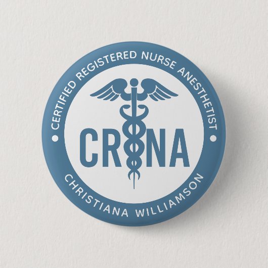 Aangepast CRNA-gecertificeerd geregistreerde verpl Ronde Button 5,7 Cm (Voorkant)
