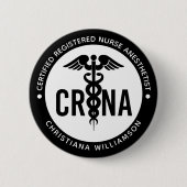 Aangepast CRNA-gecertificeerd geregistreerde verpl Ronde Button 5,7 Cm (Voorkant)