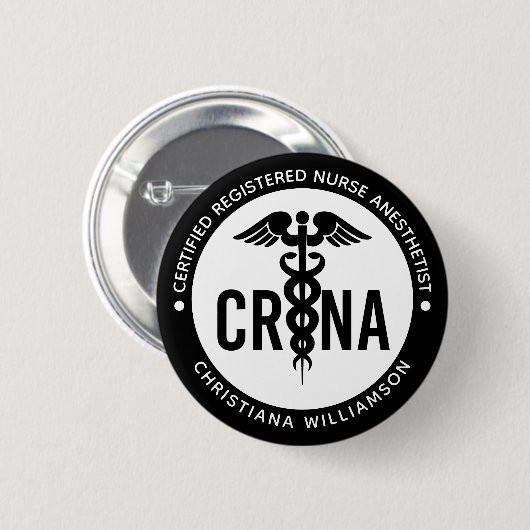 Aangepast CRNA-gecertificeerd geregistreerde verpl Ronde Button 5,7 Cm (Voorkant /achterkant)