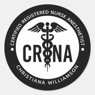 Aangepast CRNA-gecertificeerd geregistreerde verpl Ronde Sticker