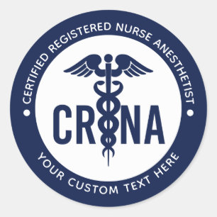 Aangepast CRNA-gecertificeerd geregistreerde verpl Ronde Sticker