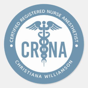 Aangepast CRNA-gecertificeerd geregistreerde verpl Ronde Sticker