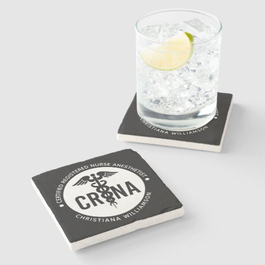 Aangepast CRNA-gecertificeerd geregistreerde verpl Stenen Onderzetter (Zijkant)