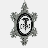 Aangepast CRNA-gecertificeerd geregistreerde verpl Tin Sneeuwvlok Ornament (Links)