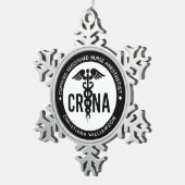 Aangepast CRNA-gecertificeerd geregistreerde verpl Tin Sneeuwvlok Ornament (Rechts)