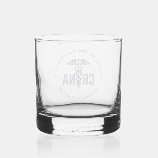 Aangepast CRNA-gecertificeerd geregistreerde verpl Whisky Glas (Achterkant)