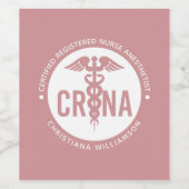 Aangepast CRNA-gecertificeerd geregistreerde verpl Wijn Etiket (Enkel label)