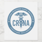 Aangepast CRNA-gecertificeerd geregistreerde verpl Wijn Etiket (Enkel label)