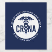 Aangepast CRNA-gecertificeerd geregistreerde verpl Wijn Etiket (Enkel label)