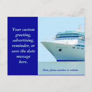 Aangepast cruiseschip 3 aankondigingskaart