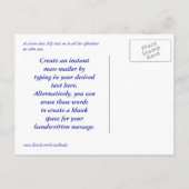 Aangepast cruiseschip 3 aankondigingskaart (Achterkant)