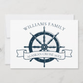 Aangepast cruiseschip (cruise Ship Wheel Nautical  Kaart (Voorkant)