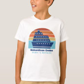 Aangepast cruiseschip met korte omlooptijd, zonnes t-shirt (Voorkant)