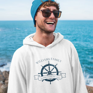 Aangepast cruiseschip Nautical Wheel Vacking Hoodie