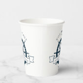 Aangepast cruiseschip  Nautisch Wheel Papieren Bekers (Rechts)