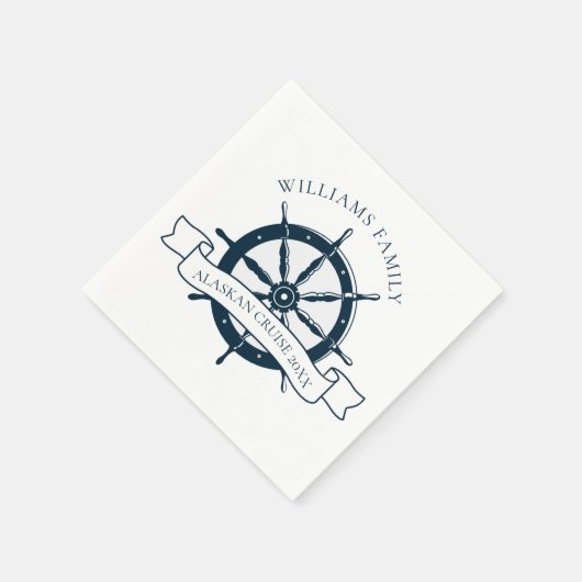 Aangepast cruiseschip  Nautisch wiel Servet (Hoek)