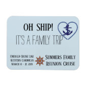 Aangepast cruisesportret Gepersonaliseerd schip Magneet (Horizontaal)