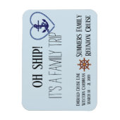 Aangepast cruisesportret Gepersonaliseerd schip Magneet (Verticaal)