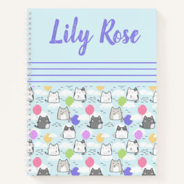 Aangepast Cute Cats Patroon Kind's Notitieboek