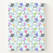 Aangepast Cute Cats Pattern-Kind Notitieboek (Achterkant)