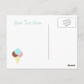 Aangepast Cute Ice Cream Cone-Briefkaart Briefkaart (Achterkant)