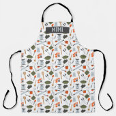 Aangepast Cute Kitchen Elements Pattern Apron Schort (Voorkant)