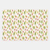 Aangepast Cute Simple Chic Forest Pine Tretern Pat Inpakpapier Vel (Voorkant)