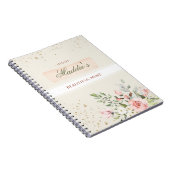 Aangepast dagblad voor dames en heren Floral Elega Notitieboek (Rechterzijde)