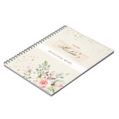 Aangepast dagblad voor dames en heren Floral Elega Notitieboek (Linkerzijde)