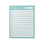 Aangepast dagplan voor gezins- of Homeschool Notitieblok (Linkerzijde)