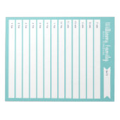 Aangepast dagplan voor gezins- of Homeschool Notitieblok (Voorkant)