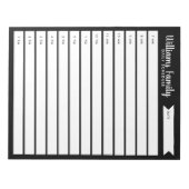 Aangepast dagplan voor gezins- of Homeschool Notitieblok (Voorkant)