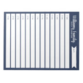 Aangepast dagplan voor gezins- of Homeschool Notitieblok (Voorkant)