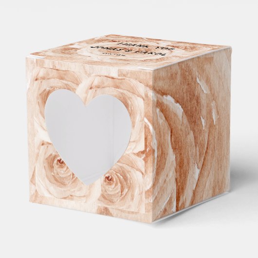 Aangepast Dank je waterverf rozen florale Bedankdoosjes (Voorkant Zijde)