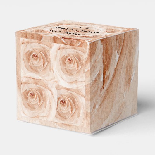 Aangepast Dank je waterverf rozen florale Bedankdoosjes (Achterkant)