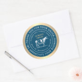 Aangepast dank u Boerderij label Koe gouden rand (Envelop)