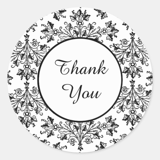 Aangepast Dank u  Floral Pattern Sticker (Voorkant)