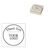 Aangepast dank u met Bedrijf of Zakelijke Logo Rubberstempel (Gestempeld)
