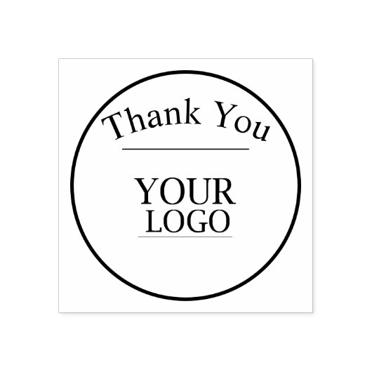 Aangepast dank u met Bedrijf of Zakelijke Logo Rubberstempel (Afrduk)