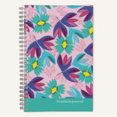 Aangepast dankbaarheidstijdschrift florroze groen  notitieboek (Voorkant)