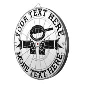 Aangepast dartboard met coole logo voor muziekweer dartbord (Voorkant Rechts)