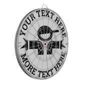 Aangepast dartboard met coole logo voor muziekweer dartbord (Voorkant Links)