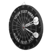 Aangepast dartbord met pijlen in de roos (Voorkant Rechts)