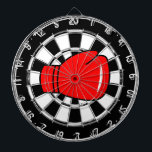 Aangepast dartbord met rode bokshandschoen logo<br><div class="desc">Aangepast dartbord met rode bokshandschoen logo. Personaliseer optioneel met tekst. Geweldig voor thuis,  club,  fitnessruimte,  bar,  pub etc.</div>