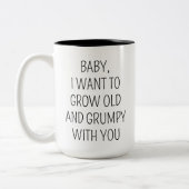 Aangepast dat ik oud en brutaal wil kweken met je  tweekleurige koffiemok (Links)