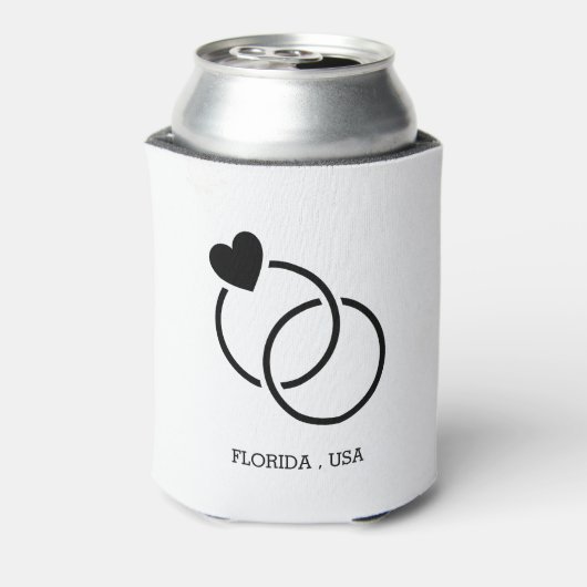 Aangepast dat we een gehouwen bruiloft hebben blikjeskoeler (Blikje Achterkant)