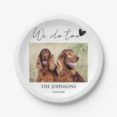 Aangepast dat we het huishuwelijk doen papieren bordje (Voorkant)